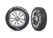 Traxxas 9474R Tires And Wheels Assembled Glued (Weld Chrome Wheels Tires Foam Inserts) (Front) (2) (7546263896301)