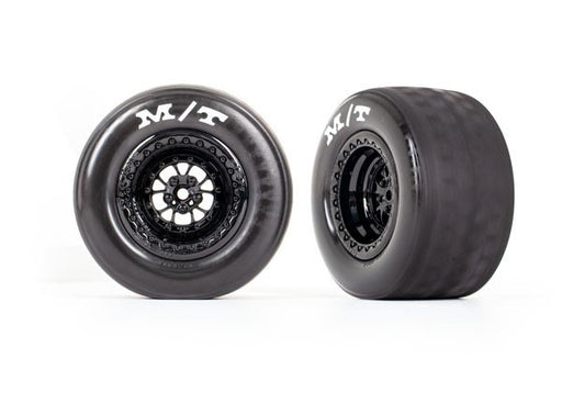 Traxxas 9475 Weld Gloss Black Wheels Tires (Rear) (2) (7546264027373)