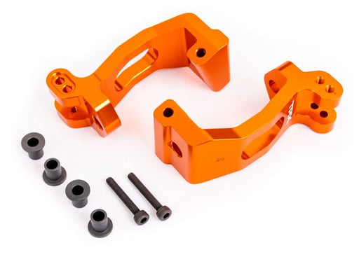 Traxxas 9532T Caster blocks (c-hubs) 6061-T6 aluminum (orange-anodized) - Hobby City NZ