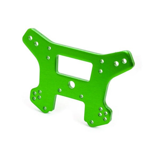 Traxxas 9539G Shock tower front aluminum green-anodized (7953880809709)
