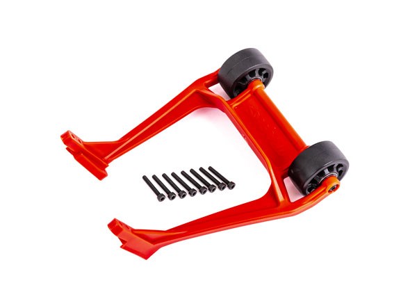 Traxxas 9576R Wheelie bar red (assembled)/ 3x20 CS (8) (8120442323181)
