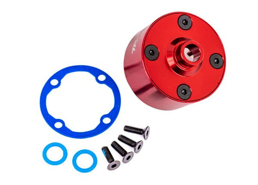 Traxxas 9581R Carrier differential (aluminum red-anodized) (8120442519789)