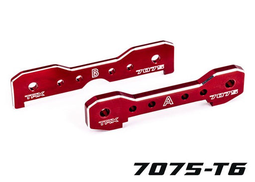 Traxxas 9629R Tie bars front 7075-T6 aluminum (red-anodized) (fits Sledge) (8120464670957)