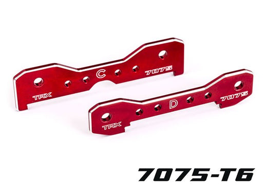 Traxxas 9630R Tie bars rear 7075-T6 aluminum (red-anodized) (fits Sledge) (8120465129709)