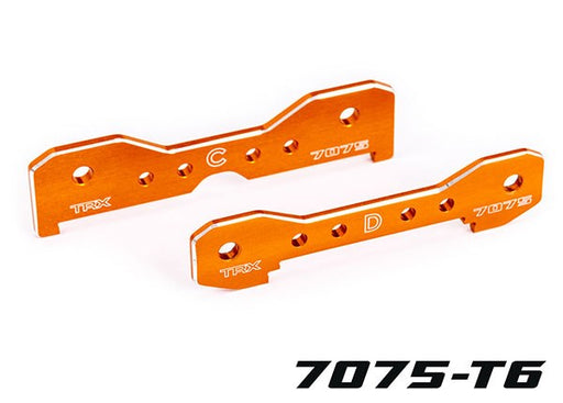 Traxxas 9630T Tie bars rear 7075-T6 aluminum (orange-anodized) (fits Sledge) (8120465195245)