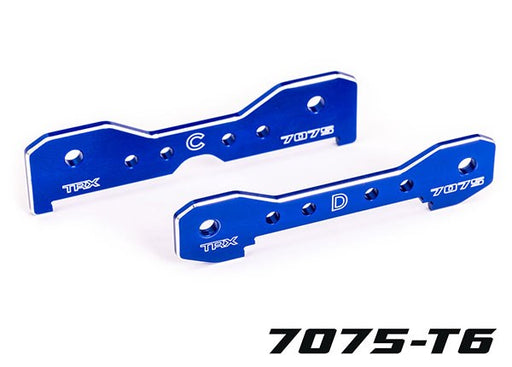 Traxxas 9630 Tie bars rear 7075-T6 aluminum (blue-anodized) (fits Sledge) (8120464834797)