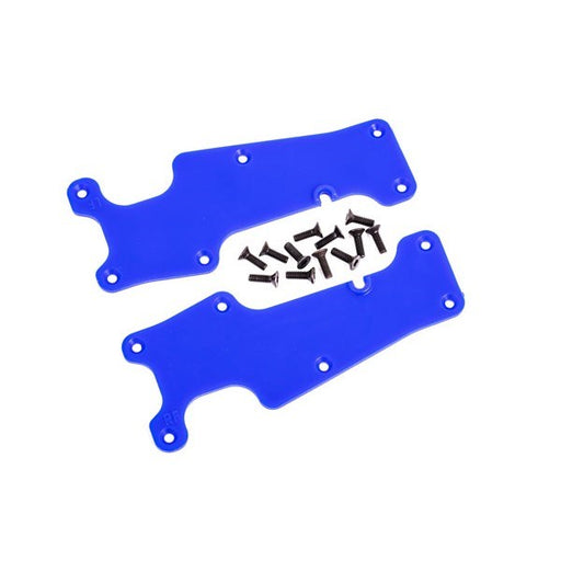 Traxxas 9633X Suspension arm covers blue front (left and right)/ 2.5x8 CCS (12) (7953883562221)