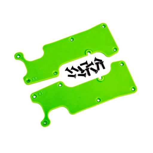 Traxxas 9634G Suspension arm covers green rear (left and right)/ 2.5x8 CCS (12) (7953883627757)