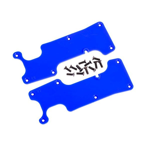Traxxas 9634X Suspension arm covers blue rear (left and right)/ 2.5x8 CCS (12) (7953883758829)
