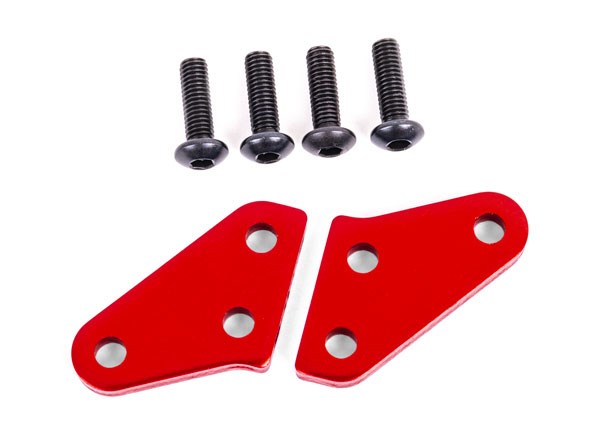 Traxxas 9636R Steering block arms (aluminum red-anodized) (2) (8120465490157)