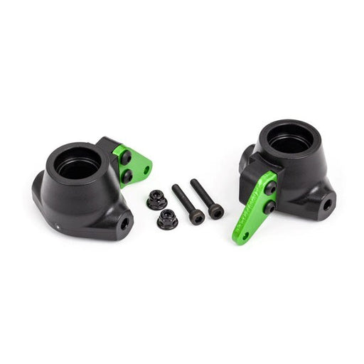 Traxxas 9637G Steering block arms (aluminum green-anodized) (2)/ steering blocks left & right (7861669658861)