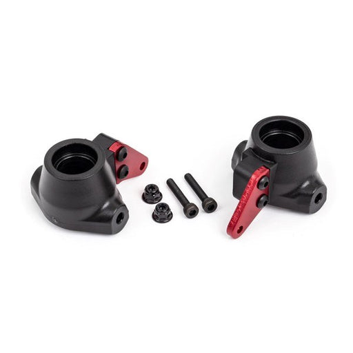 Traxxas 9637R Steering block arms (aluminum red-anodized) (2)/ steering blocks left & right (7861669724397)