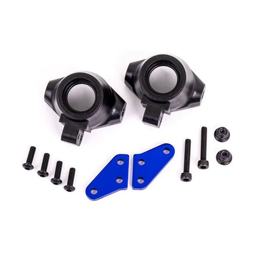 Traxxas 9637X Steering block arms (aluminum blue-anodized) (2)/ steering blocks left & right (7861669789933)