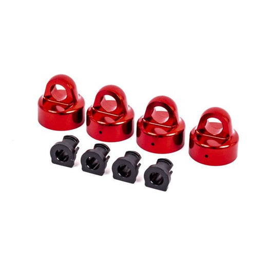 Traxxas 9664R Shock caps aluminum red-anodized GT-Maxx shocks (4) (7861669953773)