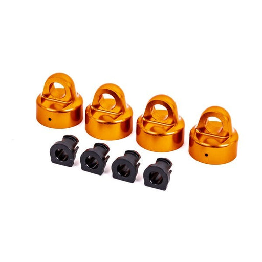 Traxxas 9664T Shock caps aluminum orange-anodized GT-Maxx shocks (4) (7861670183149)