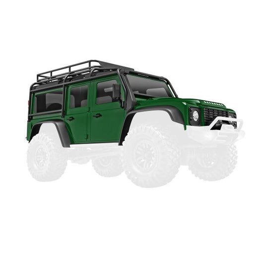 Traxxas 9712-GRN - Body Land Rover Defender complete green (8120429019373)