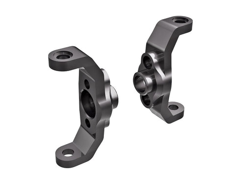 Traxxas 9733-GRAY Caster blocks 6061-T6 aluminum (dark titanium-anodized) (left & right) (8120436556013)
