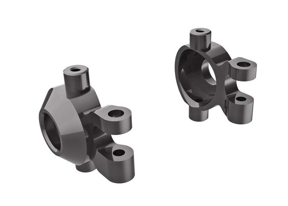 Traxxas 9737-GRAY Steering blocks 6061-T6 aluminum (dark titanium-anodized) (8137538273517)