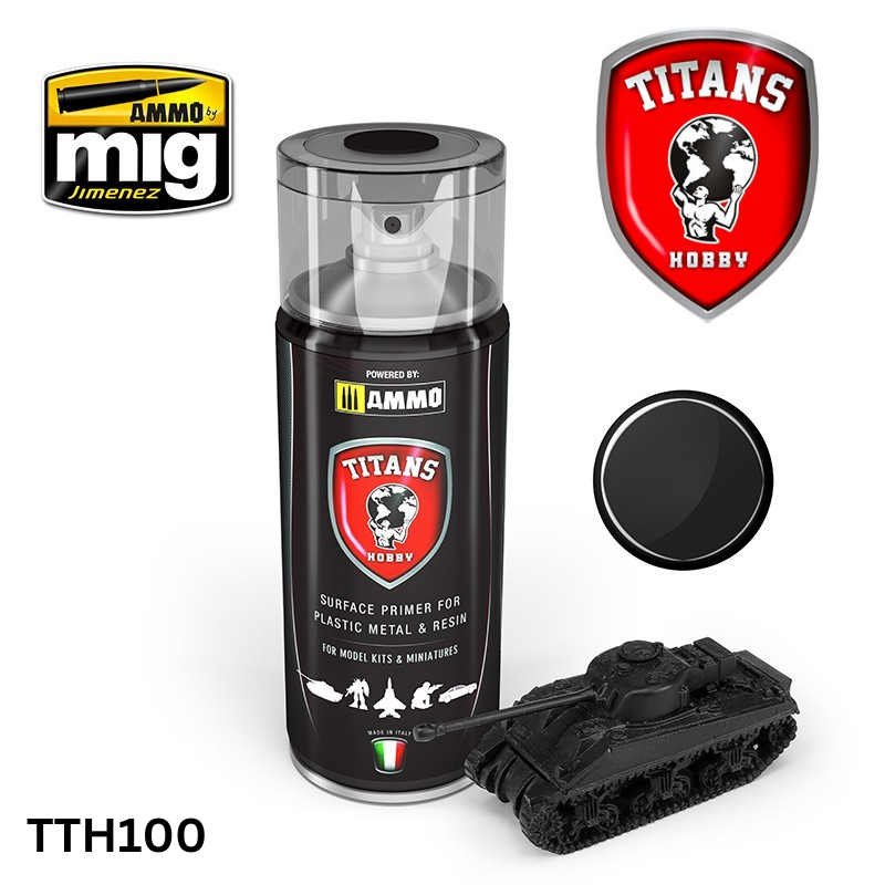 Titans Hobby TTH100 Matt Black Primer 400ml