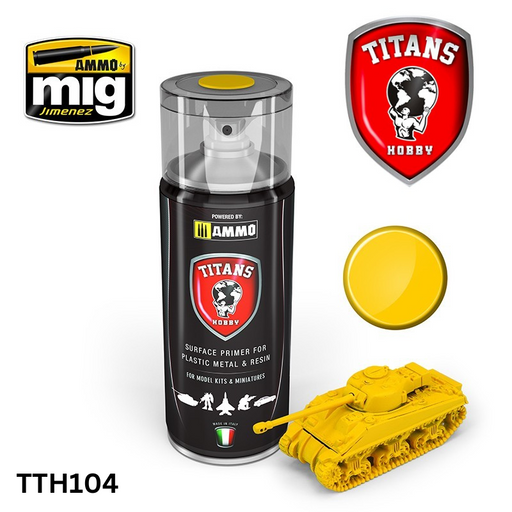 Titans Hobby TTH104 Matt Imperial Yellow Primer 400ml (7546119979245)