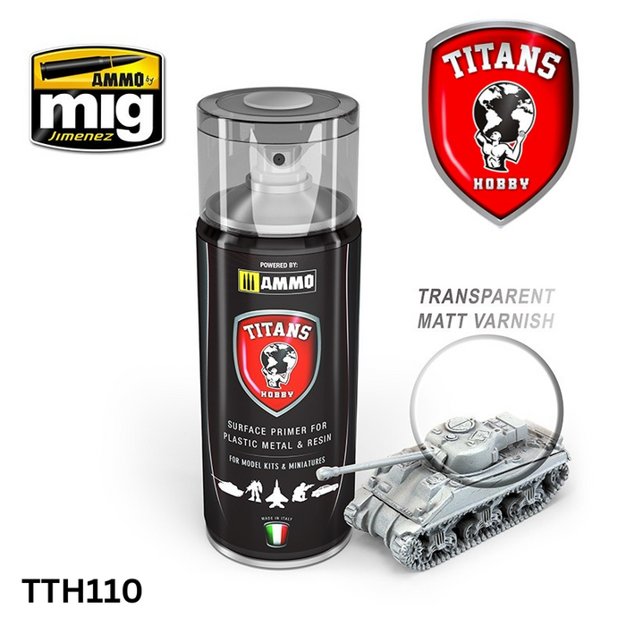 Titans Hobby TTH110 Transperant Matt Varnish Base 400ml