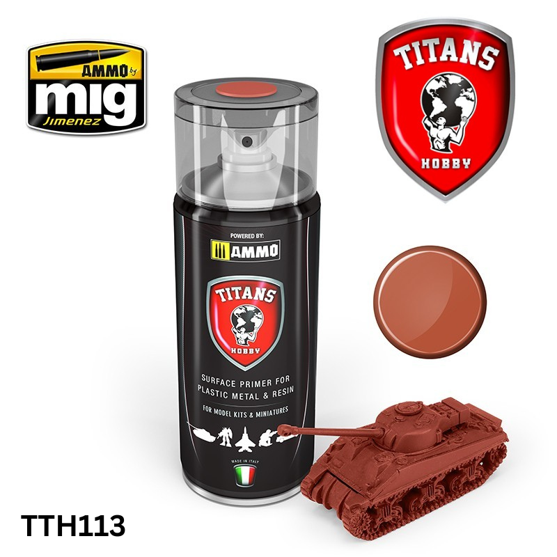 Titans Hobby TTH113 Matt Rust Base Primer 400ml