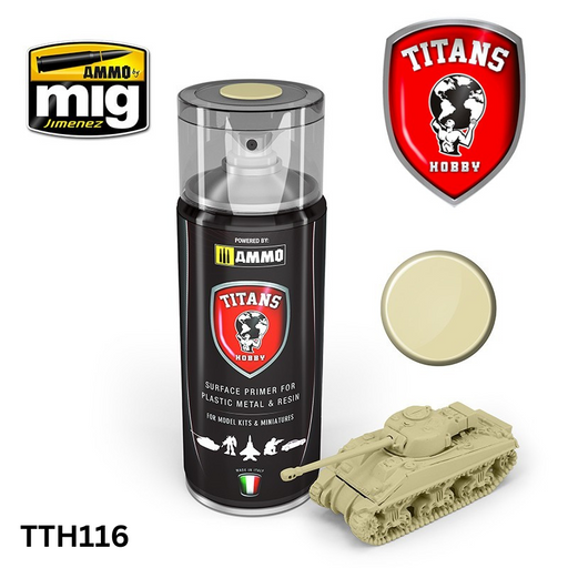 Titans Hobby TTH116 Bone White Matt Primer 400ml - Hobby City NZ
