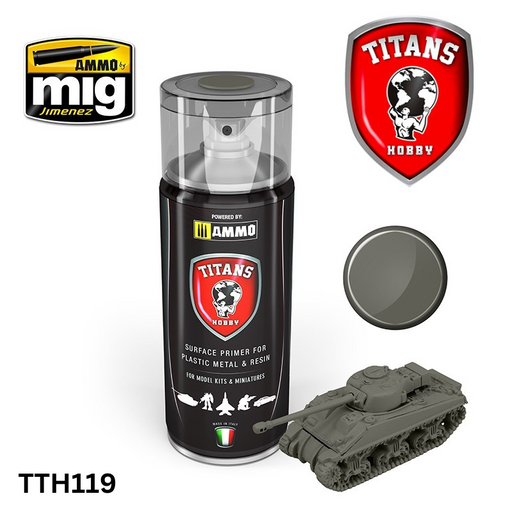 Titans Hobby TTH119 German Field Grey Matt 400ml Primer (8470988914925)