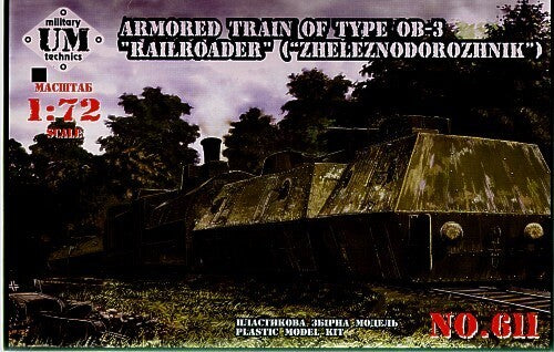 Unimodel 611 1/72 ARMORED TRAIN No 2 230 ODBP type OB.-3 - Hobby City NZ (8967486865645)