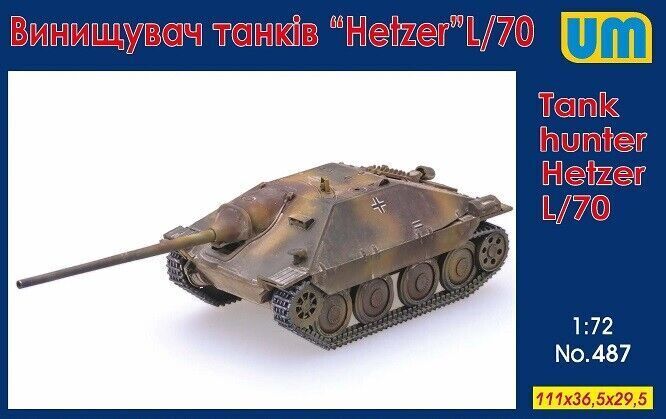 Unimodel 487 1/72 Tank hunter Hetzer L/70 - Hobby City NZ (8967486669037)