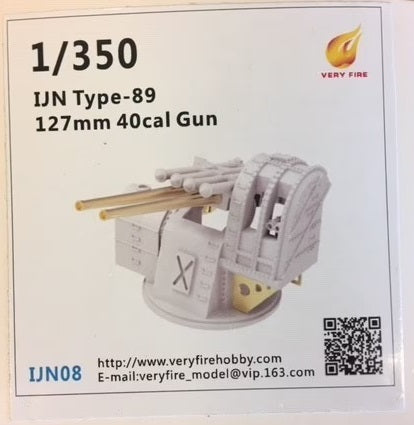 Very Fire VFIJN08 1/350 IJN Type-89 127mm 40cal Gun (6 sets) - Hobby City NZ (8967487881453)