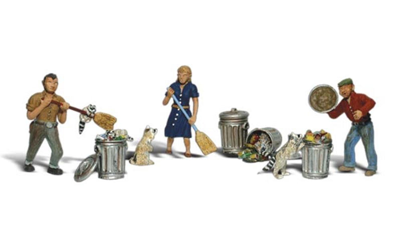 Woodland Scenics A1875 HO Scenic Accents: People & Pesky Raccoons - Hobby City NZ (7540615512301)