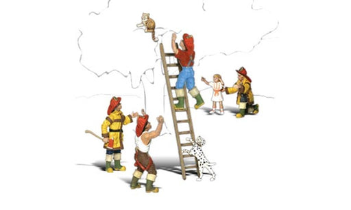 zWoodland Scenics A1882 HO Scenic Accents: Firemen to the Rescue (7540613906669)