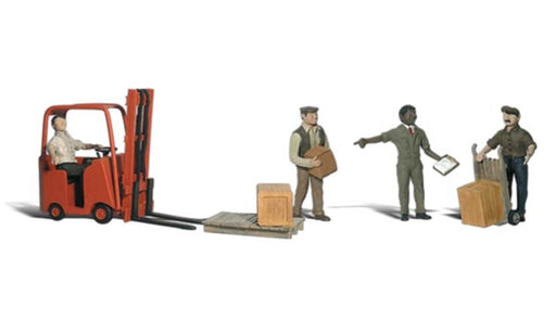 Woodland Scenics A1911 HO Scenic Accents: Workers with Forklift - Hobby City NZ (7597343408365)