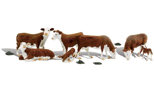 Woodland Scenics A2144 N Scenic Accents: Hereford Cows (8807579451629)