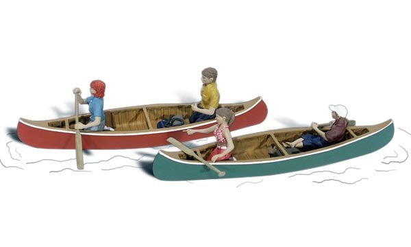 Woodland Scenics A2200 N Scenic Accents: Canoers (7540622164205)
