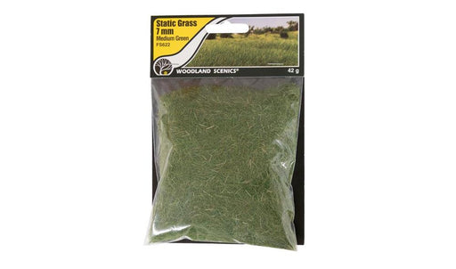 Woodland Scenics FS622 Static Grass Medium Green 7mm (7637911372013)