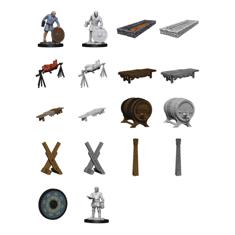 WizKids 90175 Deep Cuts Unpainted Miniatures: Vikings (9003819270381)