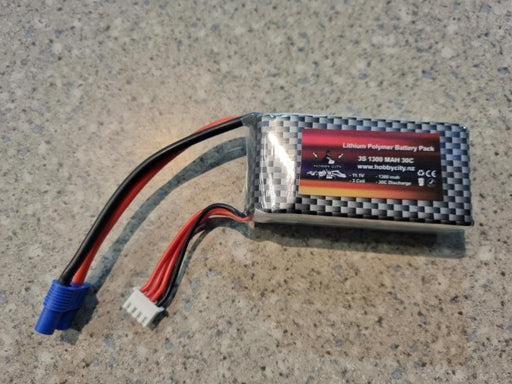 Helios 11.1V 3S 1300mAh LiPo w/EC3 Plug - Hobby City NZ