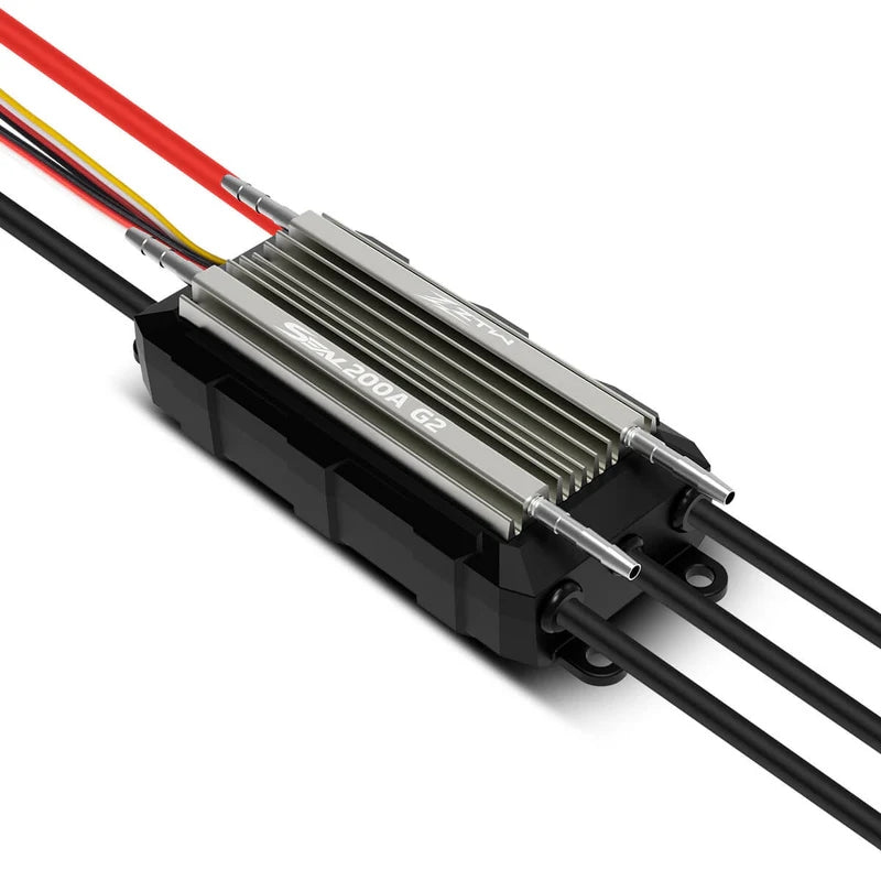 ZTW ZTW-7248210 Seal 200A G2 Brushless Marine Boat ESC, 3-8s Lipo, Adjustable 10A SBEC 106x52x30mm (No Plugs) (9255897727213)