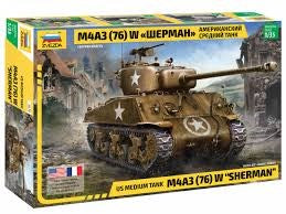 Zvezda 3676 1/35 M4 A3 SHERMAN W/76mm GUN (8346761330925)