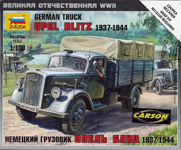 Zvezda 6126 1/100 Opel Blitz 1937-1944 - German Truck (7546160283885)