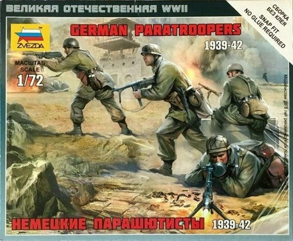 Zvezda 6136 1/72 German Paratroopers 1939-1942 - Hobby City NZ
