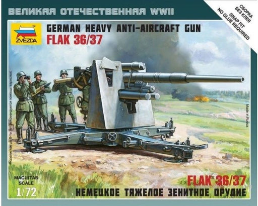 Zvezda 6158 1/72 FlaK 36/37 - German Heavy Anti-Aircraft Gun (8278267822317)