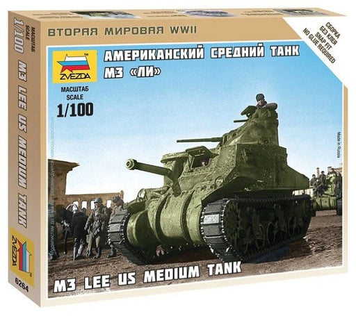 Zvezda 6264 1/100 M3 Lee - U.S. Medium Tank (7546166149357)