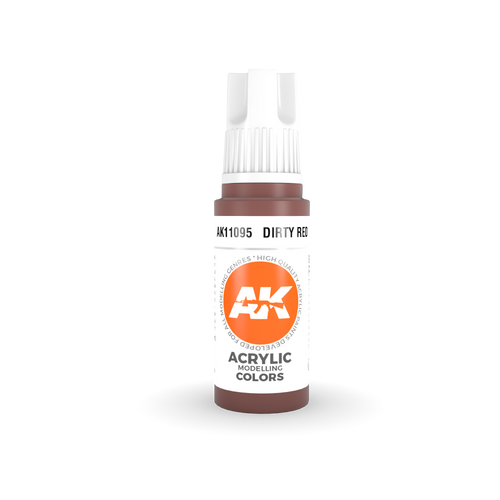 AK Interactive 3 Gen Acrylics - Dirty Red 17ml - AK11095