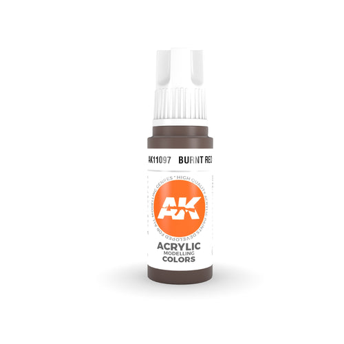 AK Interactive 3 Gen Acrylics - Burnt Red 17ml - AK11097