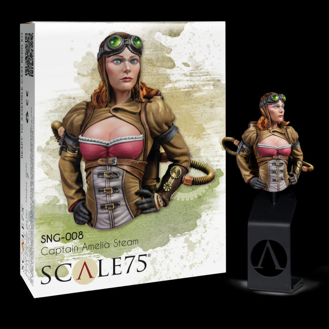 Scale 75 SNG-008 Busts Naughty Gears Captain Amelia Steam 1:12
