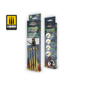 Ammo By Mig Brushes - Wargaming Universe - Dry Brush Land Brush Set - A.MIG-7620