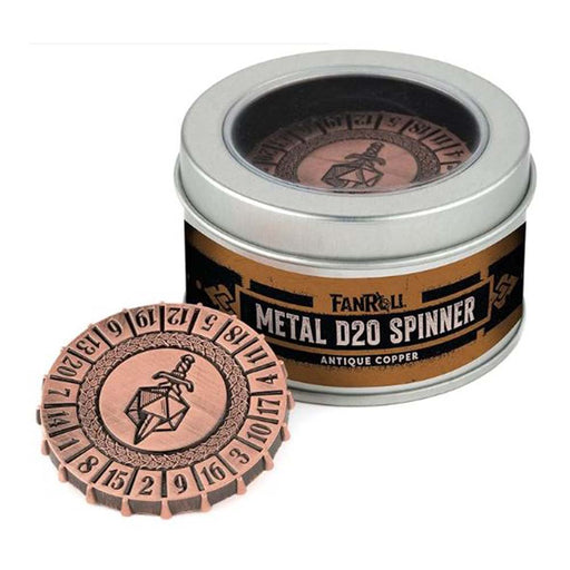 MDG MDG9251 Metal d20 Spinner: Antique Copper (9003852562669)